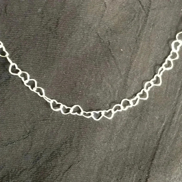 Interlocking Hearts 20” Solid 925 Sterling Silver Necklace Chain NWT - Picture 1 of 6